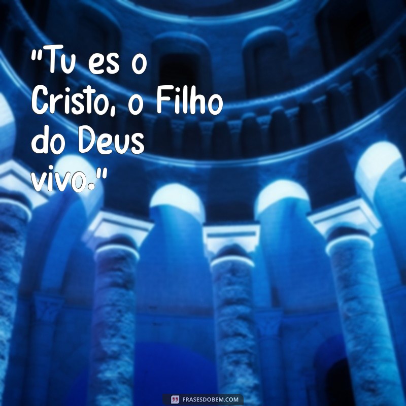 tu és o cristo filho do deus vivo versículo 