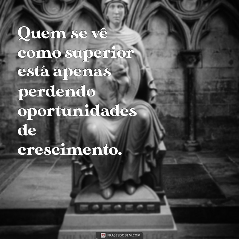 Frases Impactantes para Refletir sobre a Arrogância e a Superioridade 