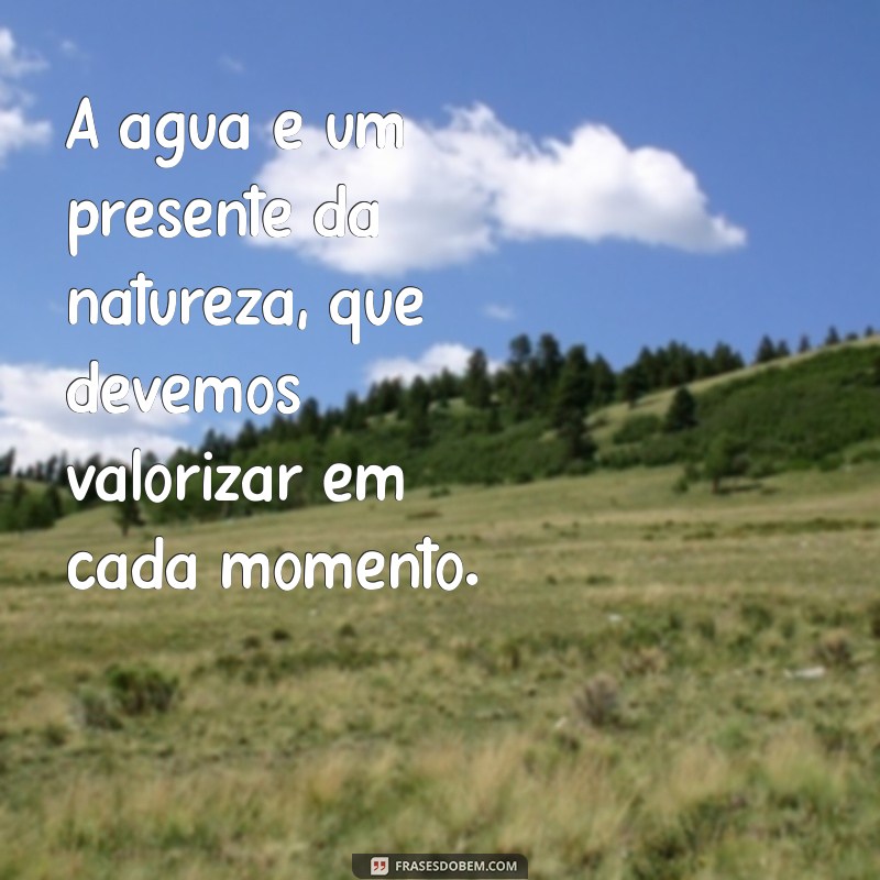 Frases Inspiradoras sobre a Importância da Água para a Vida e Sustentabilidade 