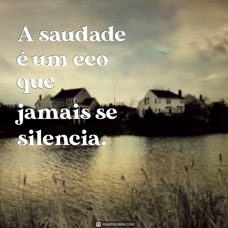 frases de um mes de luto A saudade é um eco que jamais se silencia.