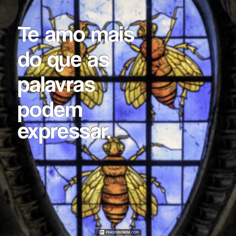 te ami Te amo mais do que as palavras podem expressar.