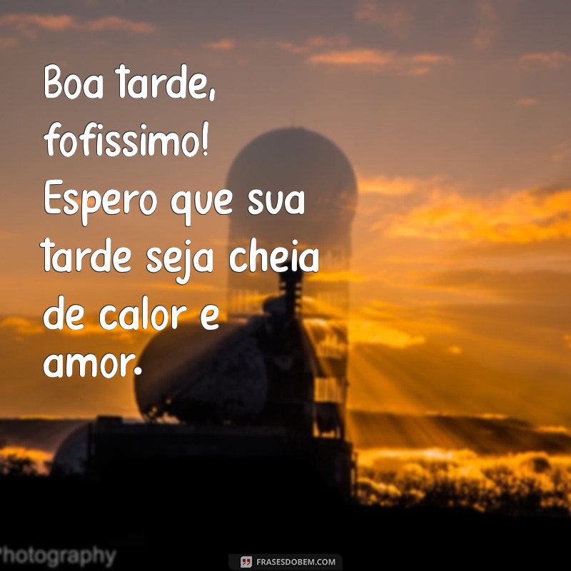 Frases Carinhosas para Desejar uma Boa Tarde Fofo 