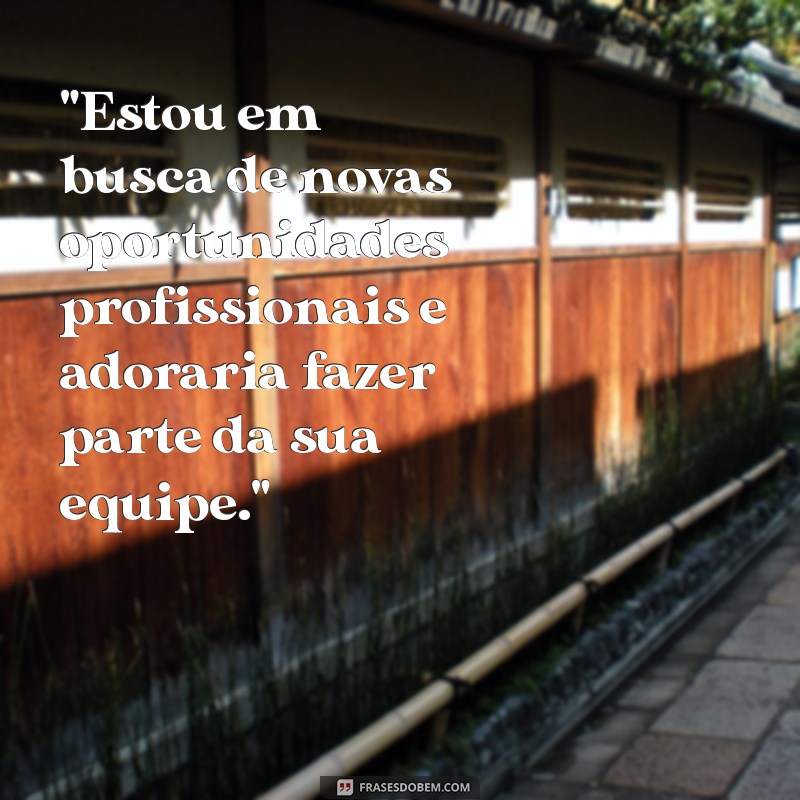 frases para pedir emprego 