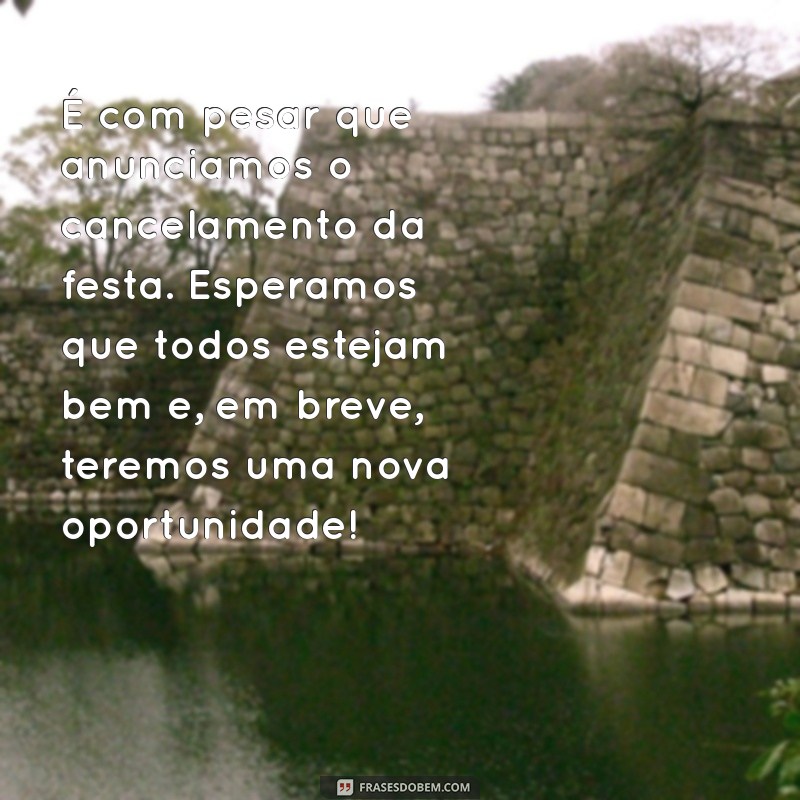Como Comunicar o Cancelamento de uma Festa: Modelos e Dicas Eficazes 